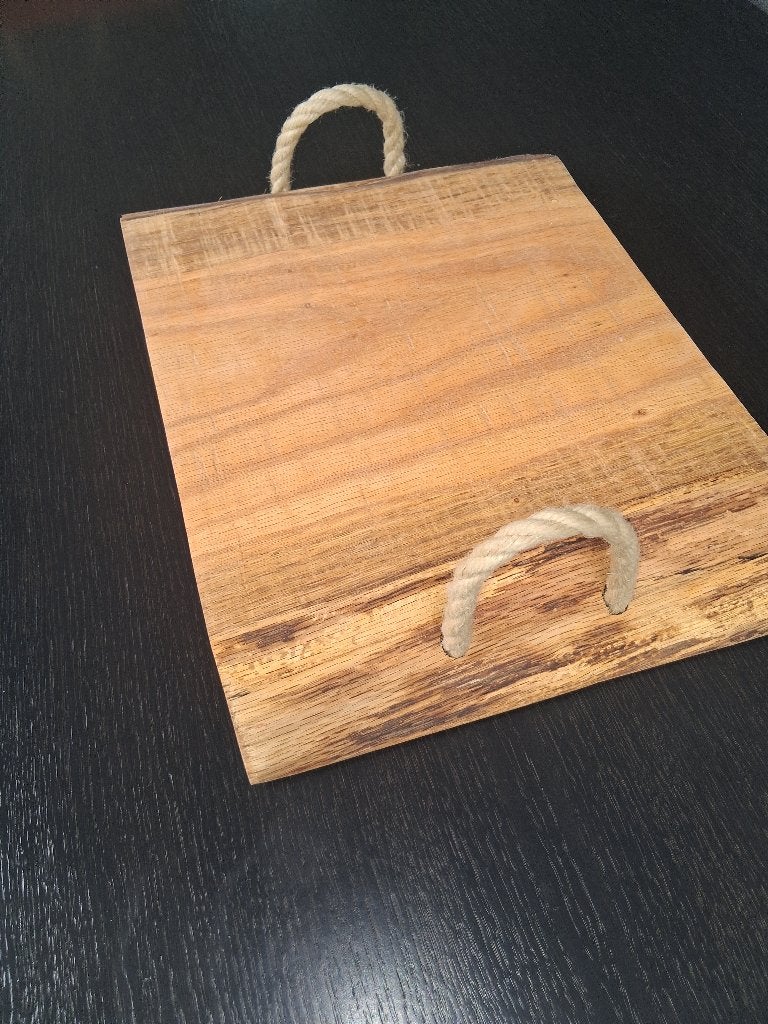 Handgemaakte massieve eiken serveerplank (40cm x 30cm x 5cm), Planche de service, Enlèvement, Rectangulaire, Bois