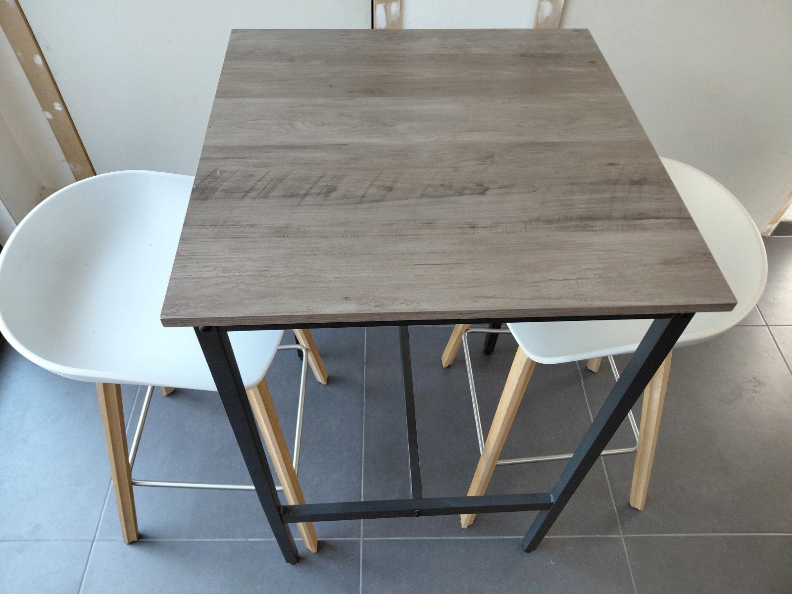 hoge tafel, Huis en Inrichting, Tafels | Eettafels, Ophalen, Gebruikt, 50 tot 100 cm, Vierkant