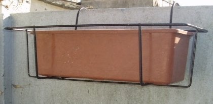 Jardinière et son support en métal, Jardin & Terrasse, Enlèvement, Utilisé, Métal