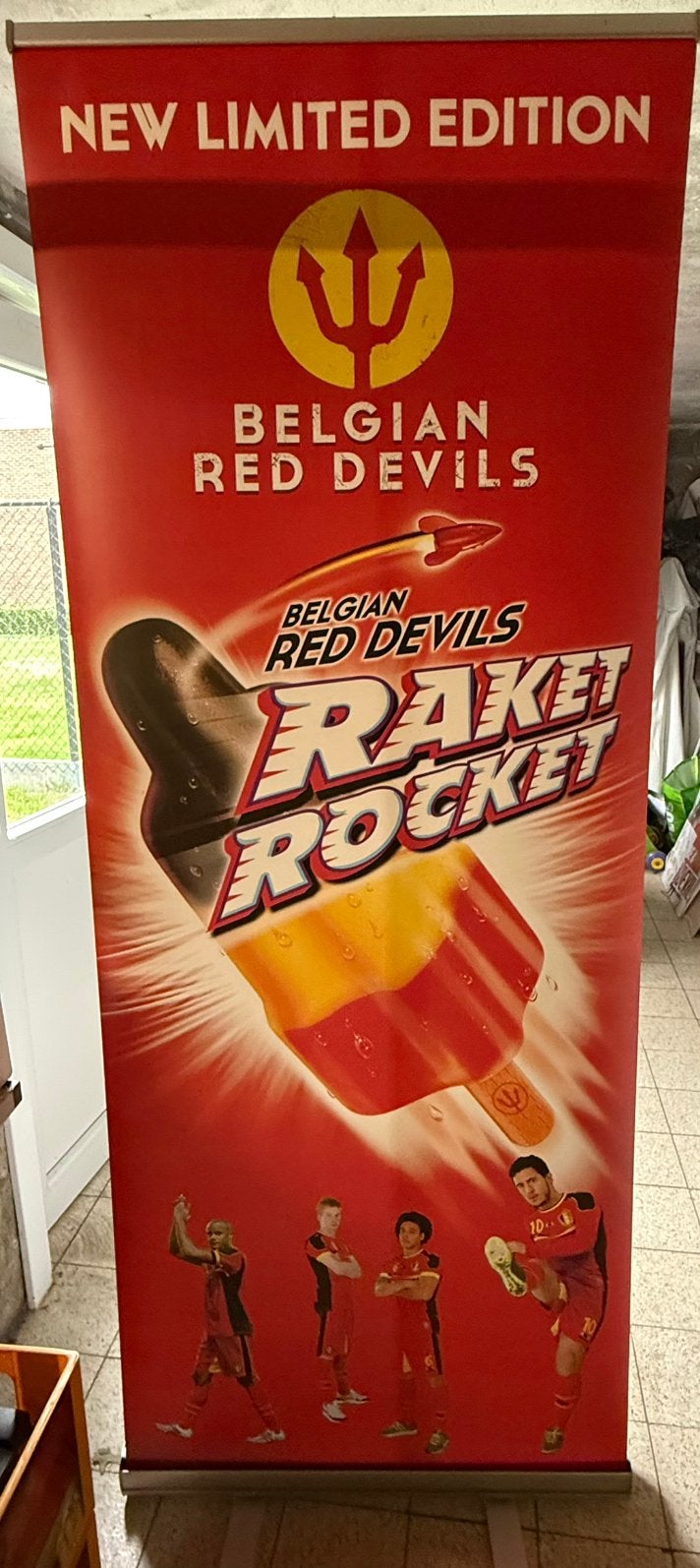 Rode duivels reclame panel, Ophalen of Verzenden, Zo goed als nieuw
