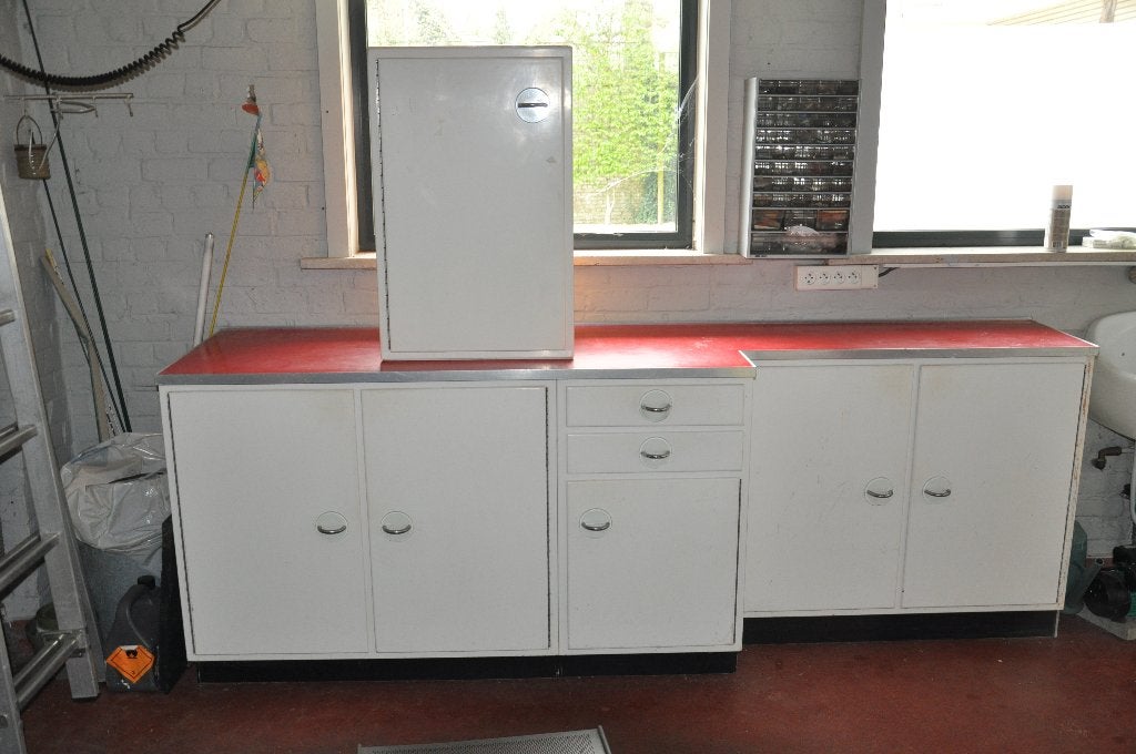 Uniek retro Bruynzeel keukenblok (jaren 50/60), Maison & Meubles, Cuisine | Cuisines complètes, Utilisé, Crème, Enlèvement
