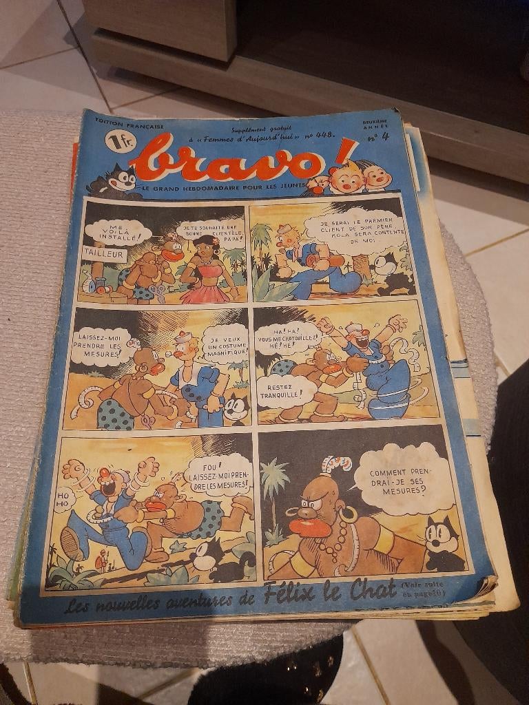 BD "Bravo" 2eme année - 50 pièces / année 1940, Livres, Série complète ou Série, Enlèvement, Utilisé