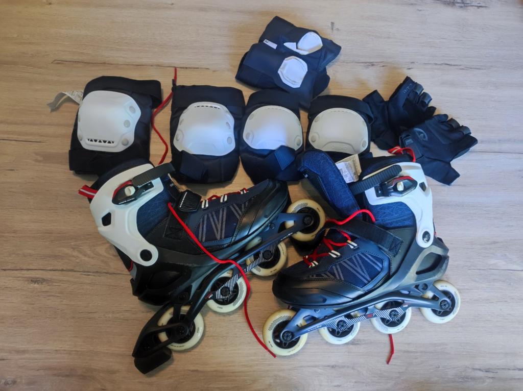 Inline Skates + Complete Bescherming Sets, perfect in staat., Sport en Fitness, Ophalen of Verzenden