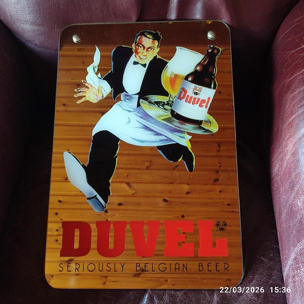 Een DUVEL-spiegel., Verzamelen, Ophalen, Zo goed als nieuw, Reclamebord, Plaat of Schild, Duvel