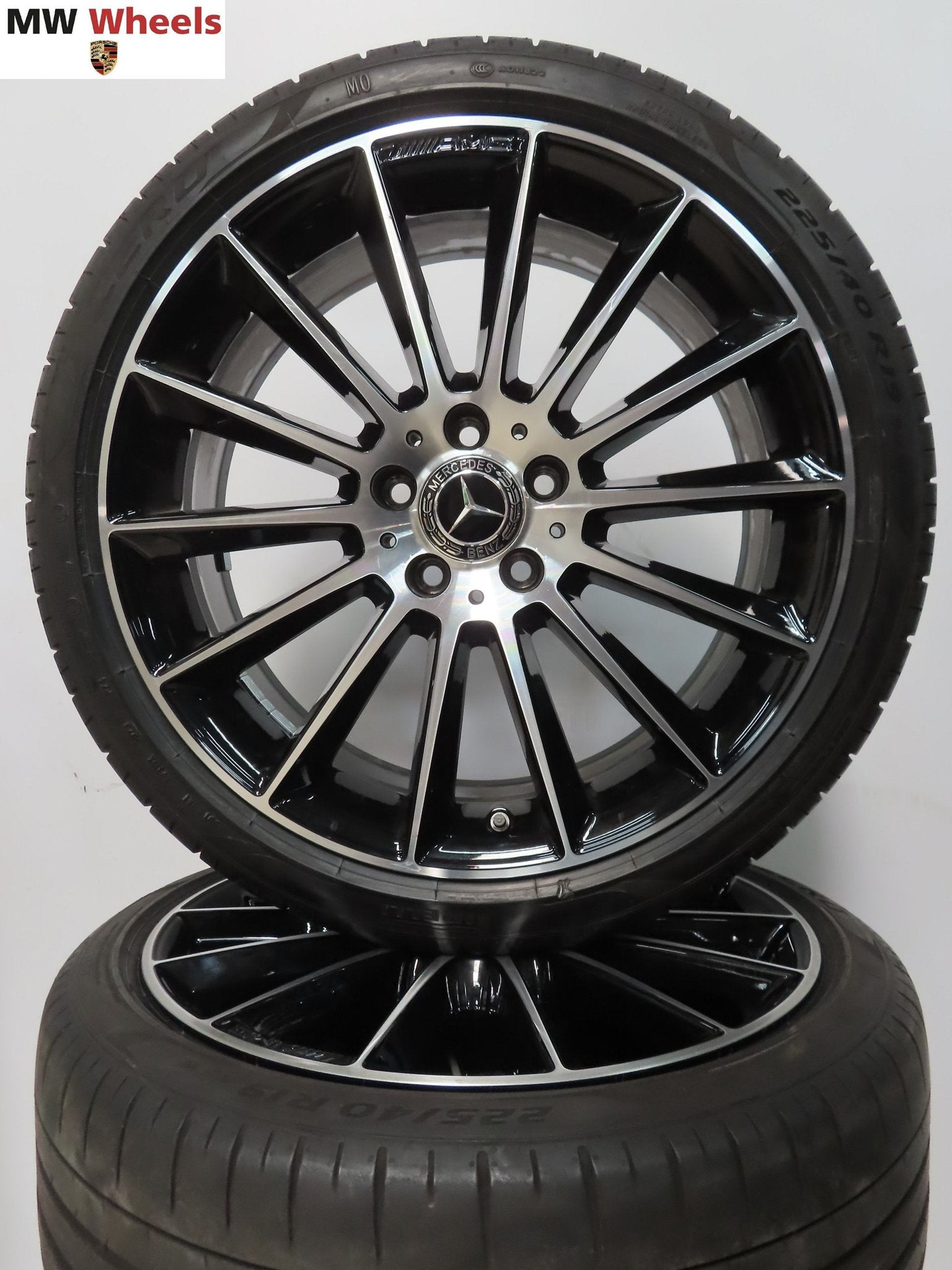 Mercedes A klasse W177 19 inch AMG velgen met zomerbanden, Auto-onderdelen, Banden en Velgen, 19 inch, Gebruikt, -, -
