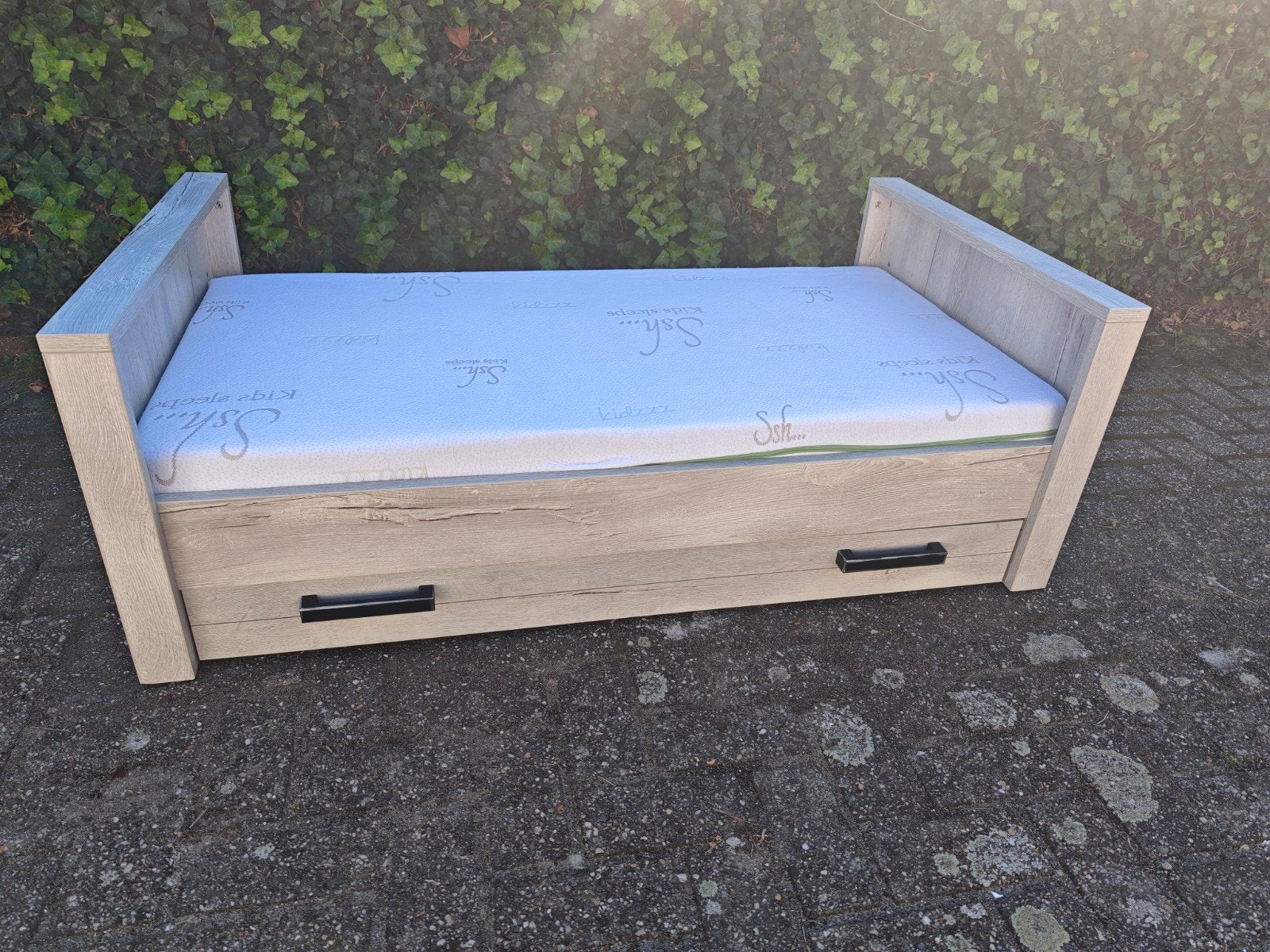 Kinderbed 70x140 met lade., Gebruikt, 70 tot 85 cm, 140 tot 160 cm, Ophalen
