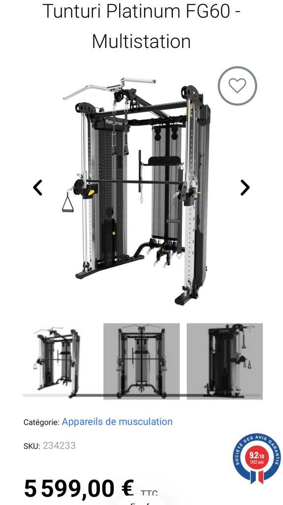 Tunturi platinum FG60 multistation, Sport en Fitness, Ophalen, Zo goed als nieuw