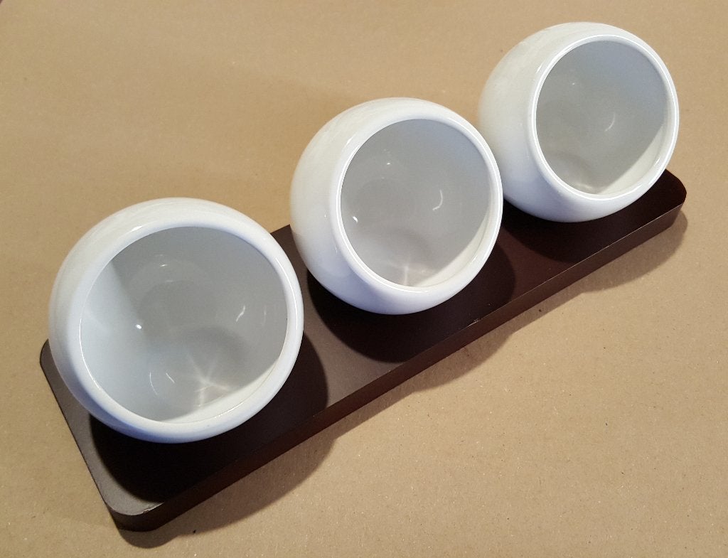 set van 3 Japans geïnspireerde dip- of serveerschaaltjes NOS, Huis en Inrichting, Overige typen, Nieuw, Ophalen of Verzenden, Steen/keramiek