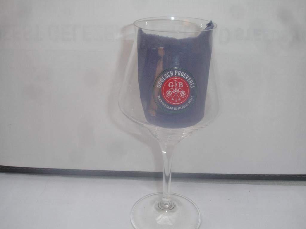 Bierglas Proeverij Grolsch, brij. Grolsch Nederland, Collections, Marques de bière, Enlèvement ou Envoi, Comme neuf, Verre ou Verres