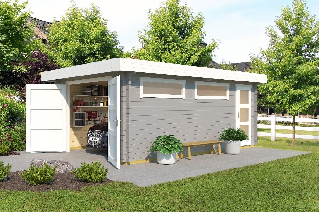 Garage en bois moderne Canberra, Envoi, Neuf