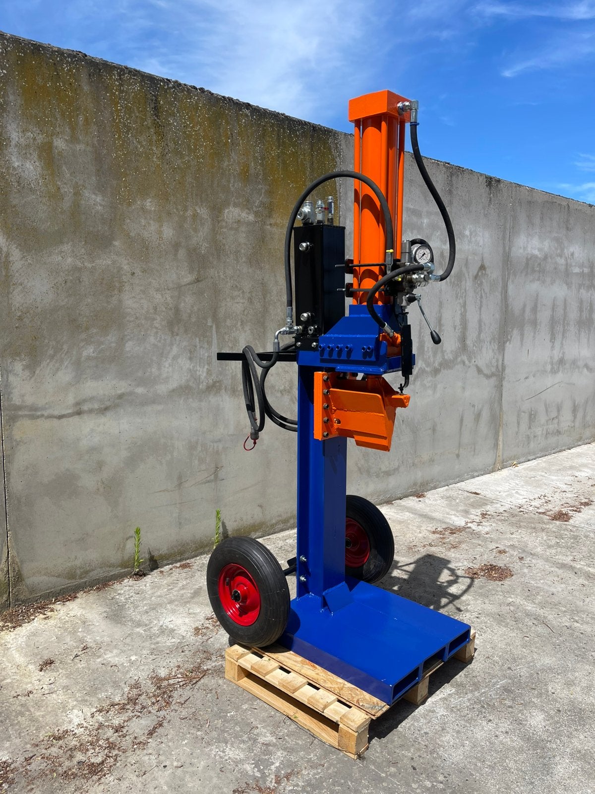 Fendeuse à bois 10 tonnes - 380 volts, Enlèvement, Comme neuf, Électrique, Autoportant