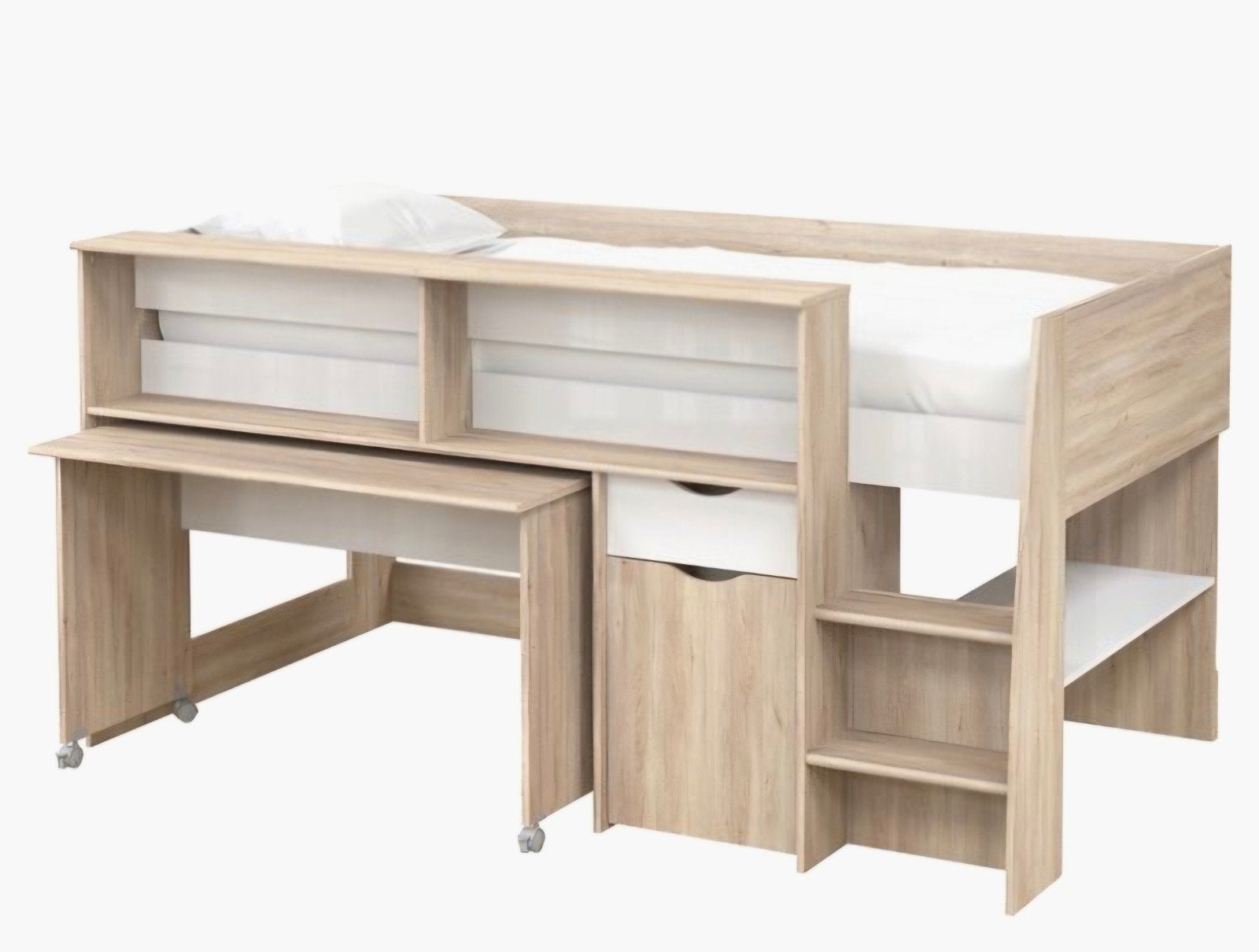 Halfhoogslaper met bureau en kleerkast, Huis en Inrichting, Ophalen