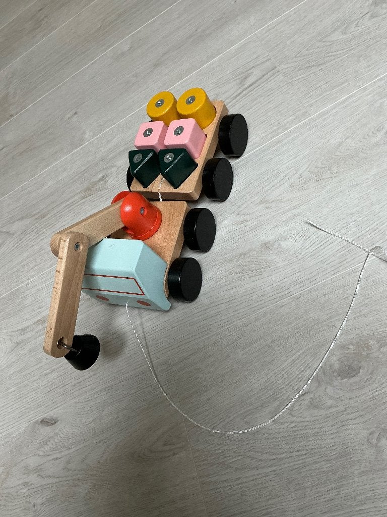 Hijskraan met blokken, Kinderen en Baby's, Speelgoed | Houten speelgoed, Ophalen, Zo goed als nieuw