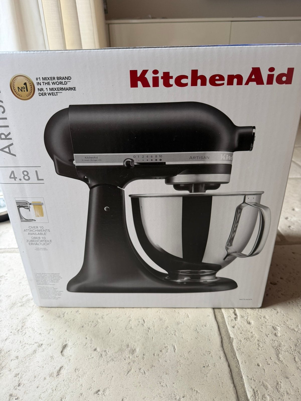 KitchenAid Artisan 4,8L, Electroménager, Mélangeurs de cuisine, Neuf, Résiste au lave-vaisselle, Enlèvement, 4 litres ou plus