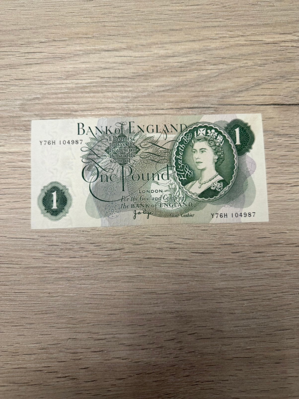 1 pound biljet UNC !, Postzegels en Munten, Bankbiljetten | Europa | Niet-Eurobiljetten, Ophalen of Verzenden