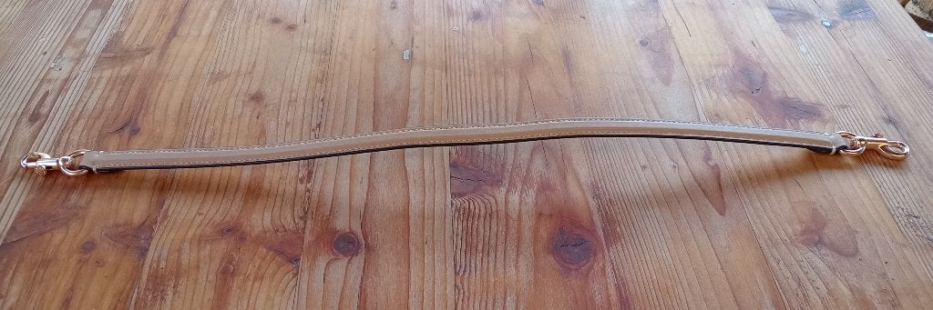 Bandoulière sac à main cuir beige vachette mousquetons dorés, Neuf, Autres marques, Cuir, Beige