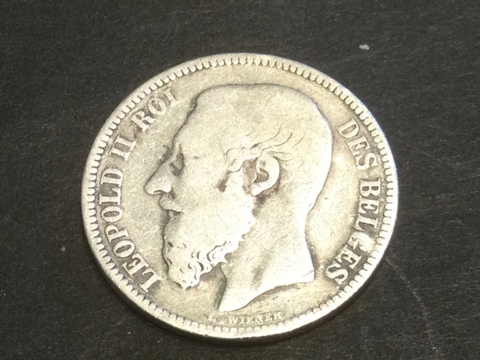 België 2 Frank 1867 zilver, Postzegels en Munten, Ophalen of Verzenden, Zilver
