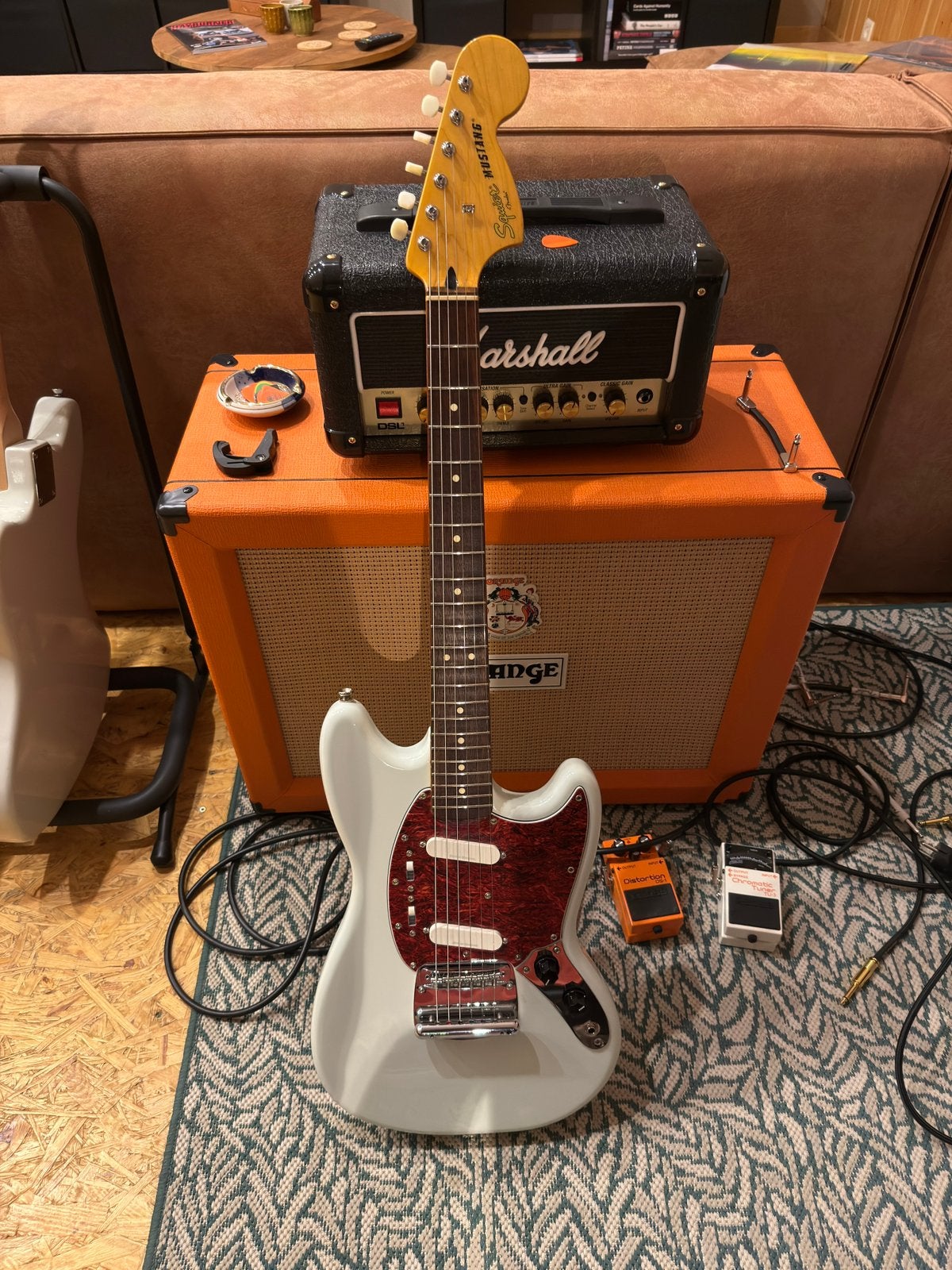 Squier Vintage Modified Mustang, Ophalen of Verzenden, Zo goed als nieuw, Solid body