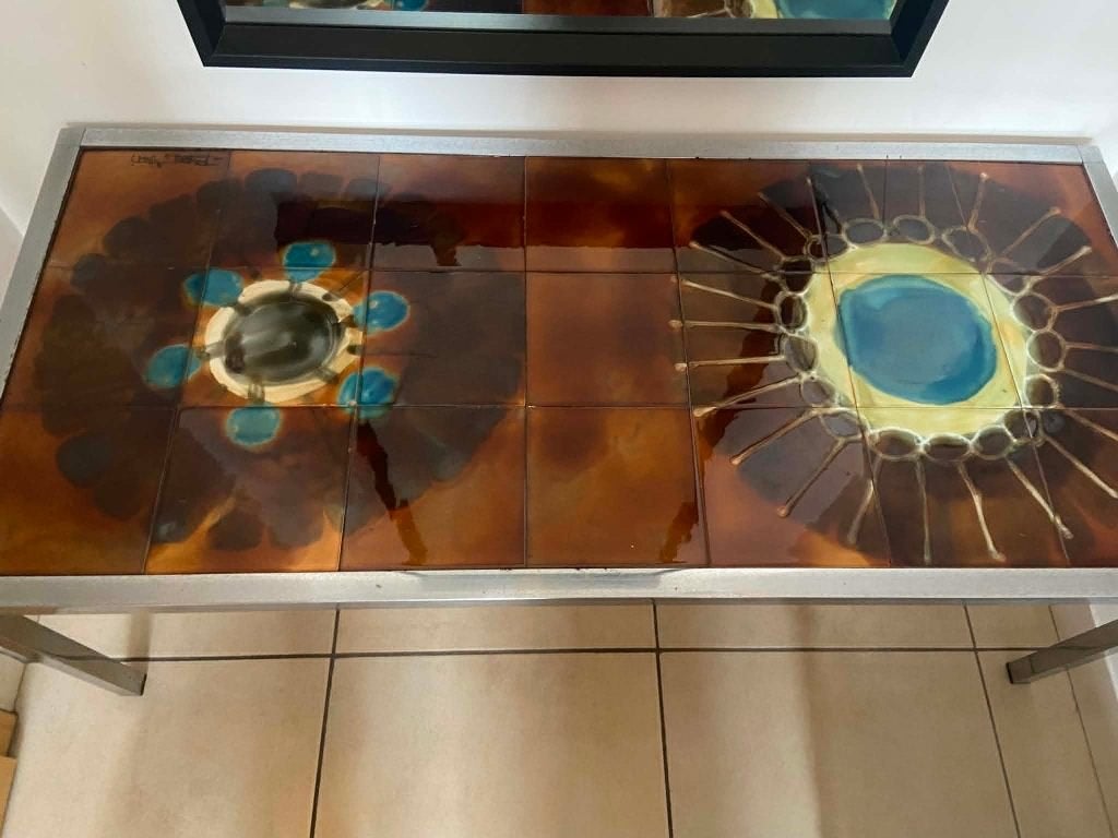Keramische tafel uit de jaren 70, Ophalen