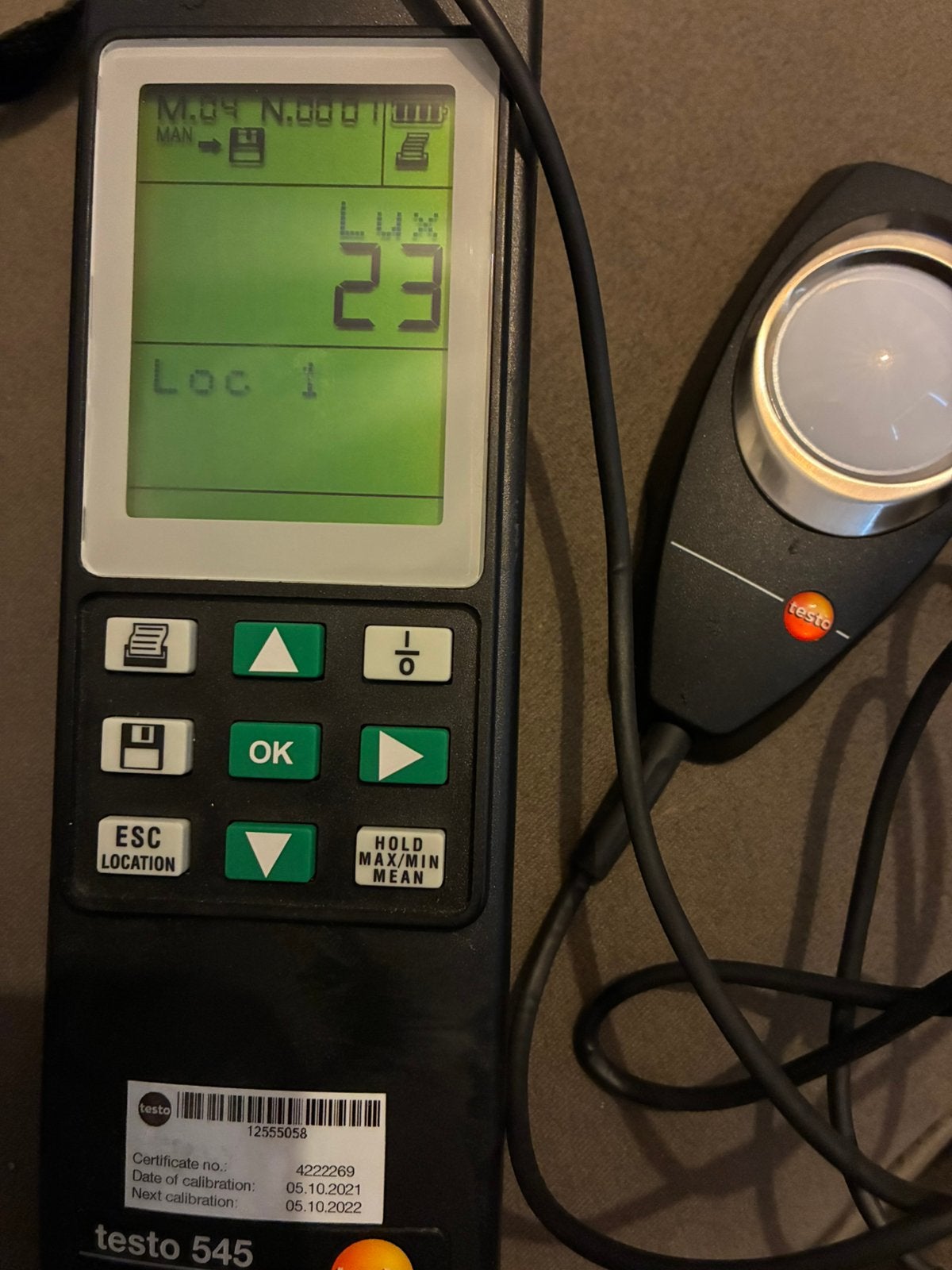 Testo 545 Luxmeter - Professionele Lichtmeter, Ophalen of Verzenden, Zo goed als nieuw