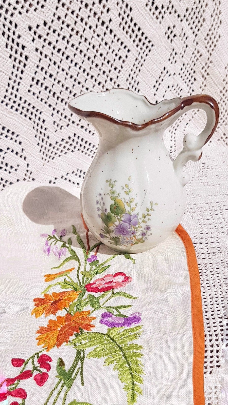 Vaas 🌿 vintage botanische motieven 🌿, Ophalen of Verzenden