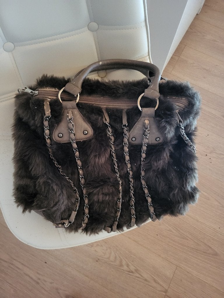 Handtas imitatie bont, Ophalen of Verzenden, Zo goed als nieuw, Overige kleuren, Handtas