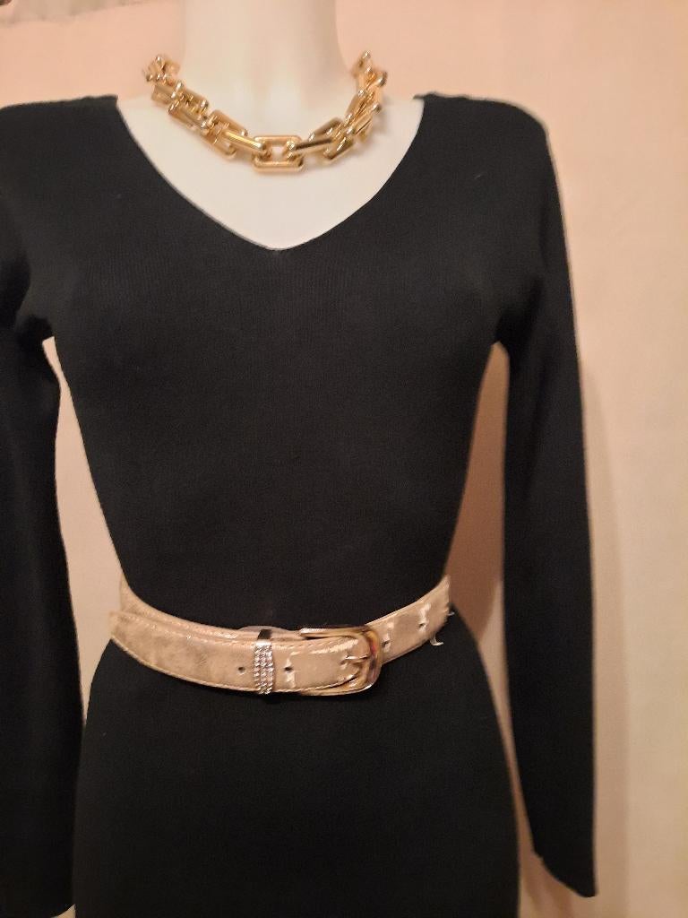 Zwart gebreid kleedje, Kleding | Dames, Zwart, Maat 42/44 (L), Ophalen of Verzenden, Zo goed als nieuw