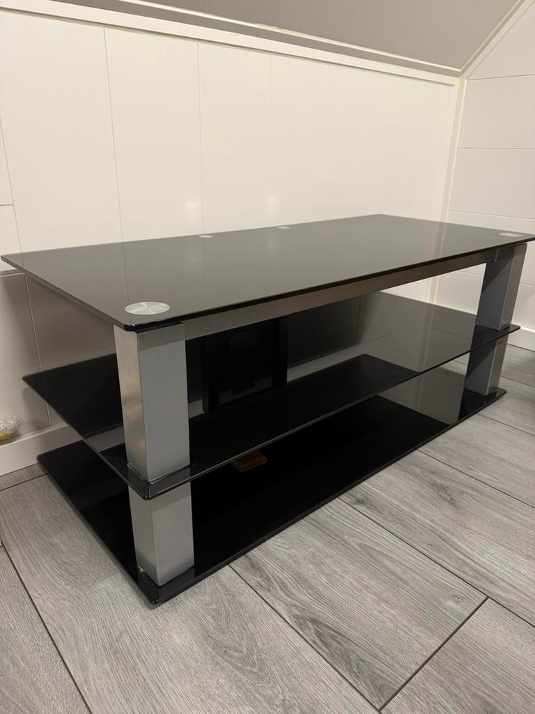 Tv meubel zwart glas, Enlèvement, Verre