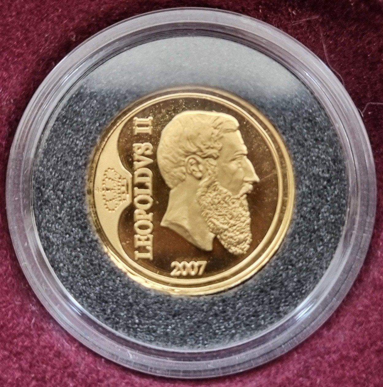 12,5€ Leopold II 2007 / 999/1.000 zuiver goud, Ophalen of Verzenden, Goud