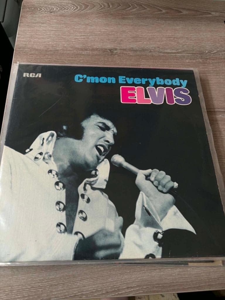 Elvis lp, C'mon everybody, Duitse persing, blue label,, 12 pouces, Housse de protection extérieure, Enlèvement ou Envoi, Comme neuf