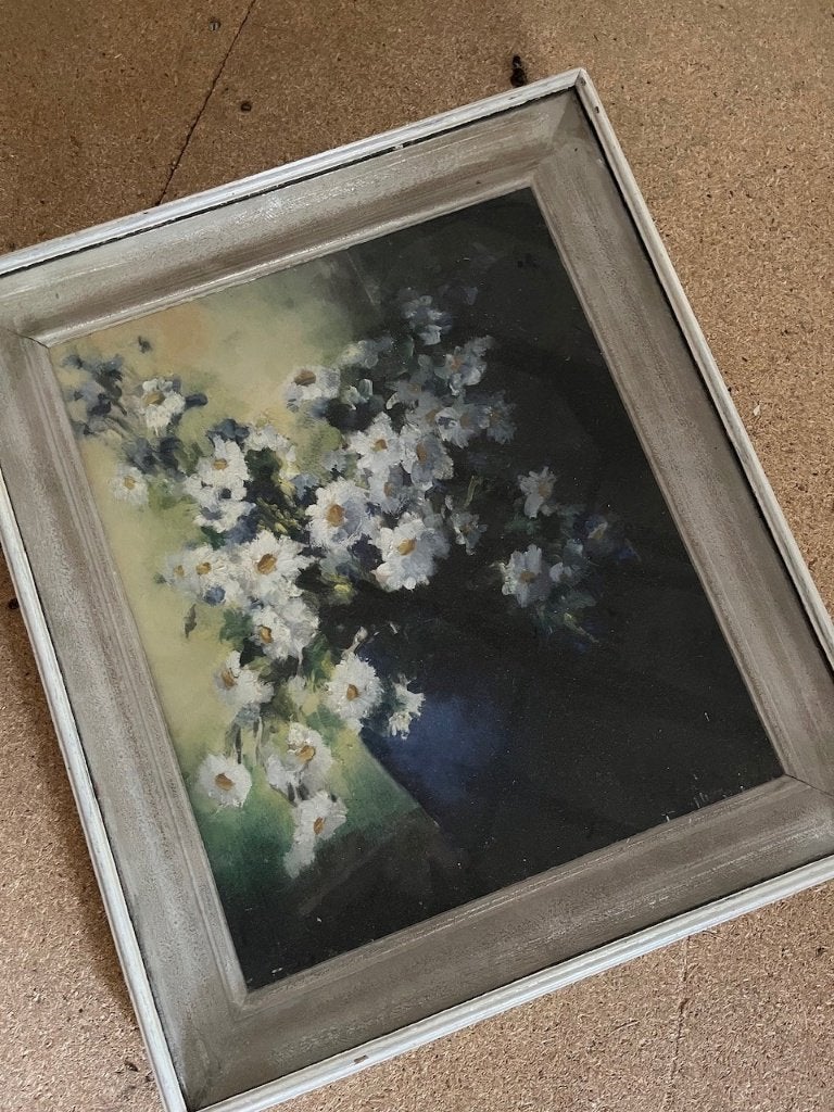 Schilderij Ricky Damen, Antiek en Kunst, Bloemen, Doek, Ophalen of Verzenden, Klassiek