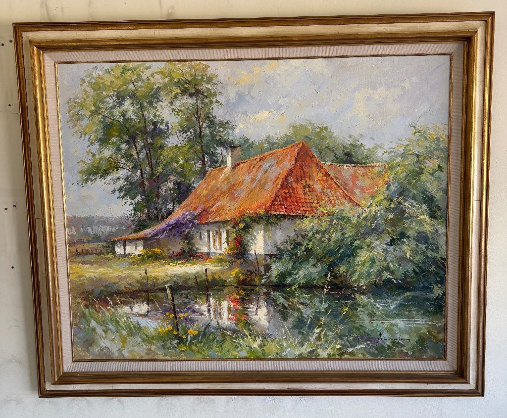Schilderij, Peinture à l'huile, Paysage, Enlèvement, Réaliste