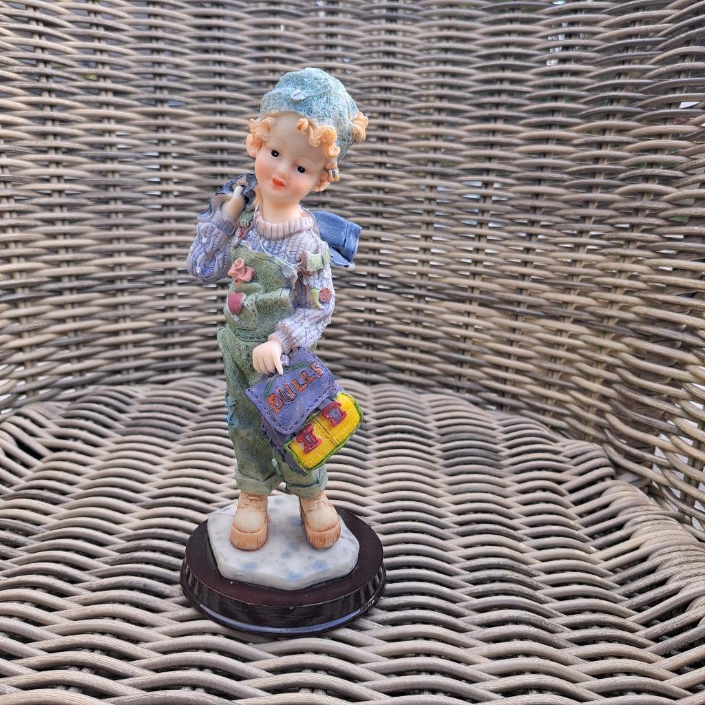 Vintage beeldje van gekrulde meisje, Ophalen of Verzenden