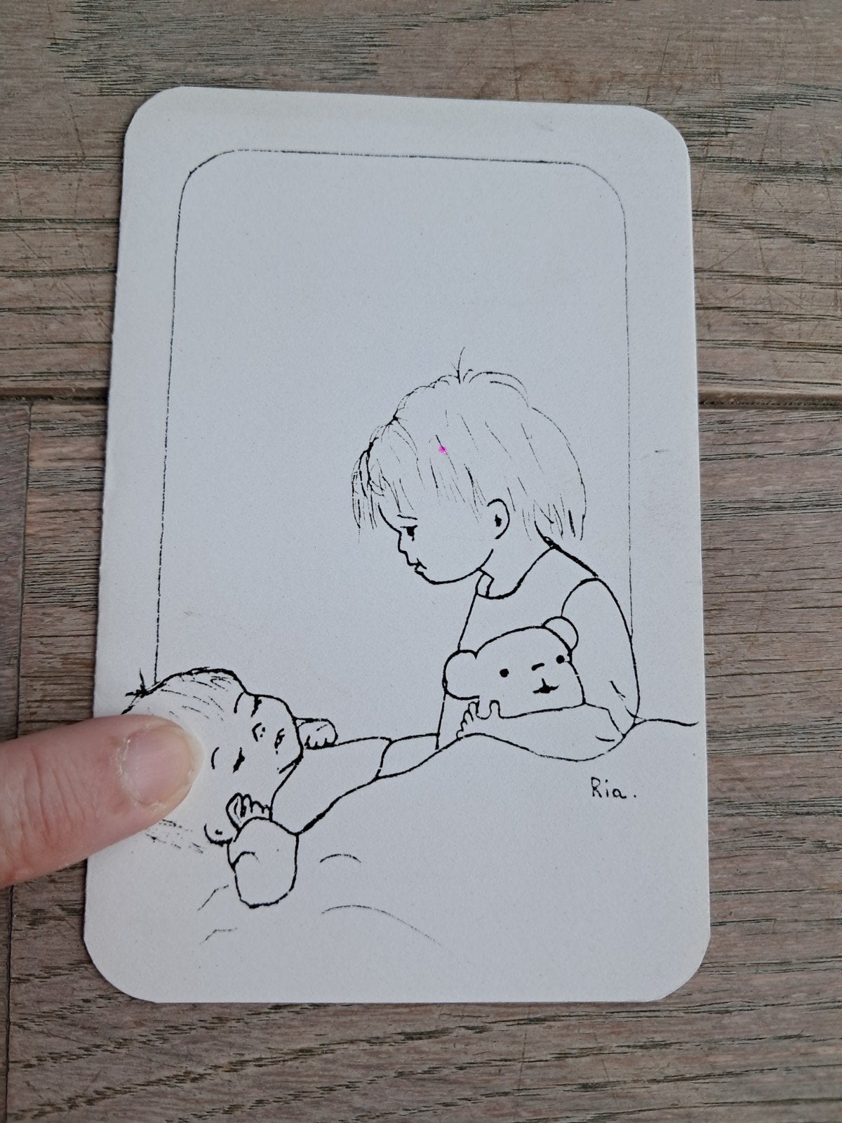 Carte de naissance autosignée par la mère, Kim Lambrecht, Ti, Collections, Cartes de naissance & Cartes de visite, Enlèvement ou Envoi