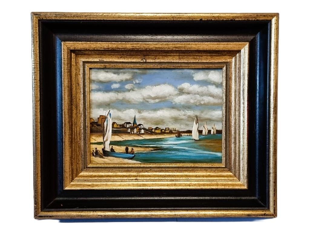 Schilderij - olie op paneel, Antiek en Kunst, Kunst | Schilderijen | Klassiek, Ophalen of Verzenden