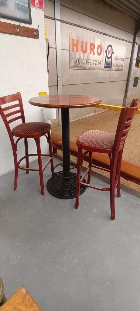 1tafel en 9 hoge stoelen, Antiek en Kunst, Ophalen