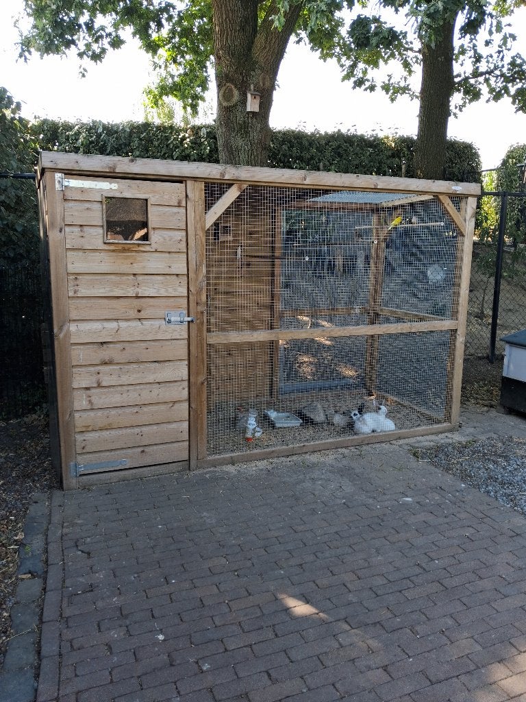 Voilère, Dieren en Toebehoren, Vogels | Hokken en Kooien, Ophalen, Zo goed als nieuw, Hout, Volière