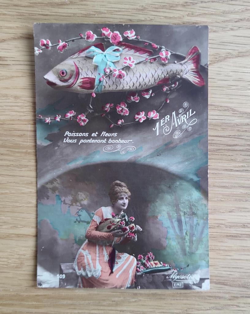 1er Avril poissons et fleurs vous porteront bonheur, Verzenden, Gelopen, Feest(dag)