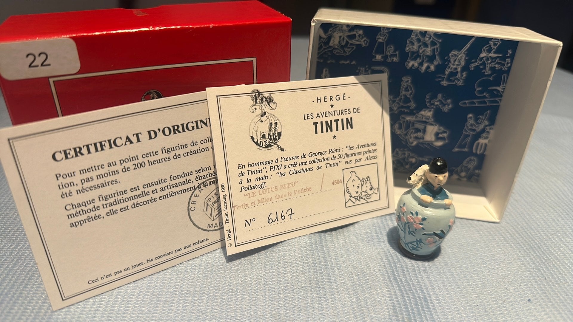 Tintin et Milou dans la potiche, Ophalen of Verzenden, Kuifje, Zo goed als nieuw, Beeldje of Figuurtje