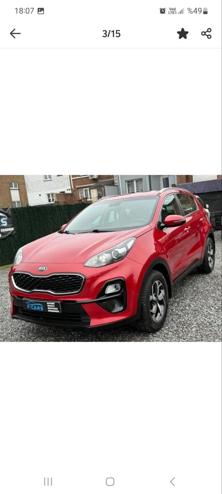 Kia Sportage 2019 essence, Autos, Rouge, Achat, Noir, 5 portes