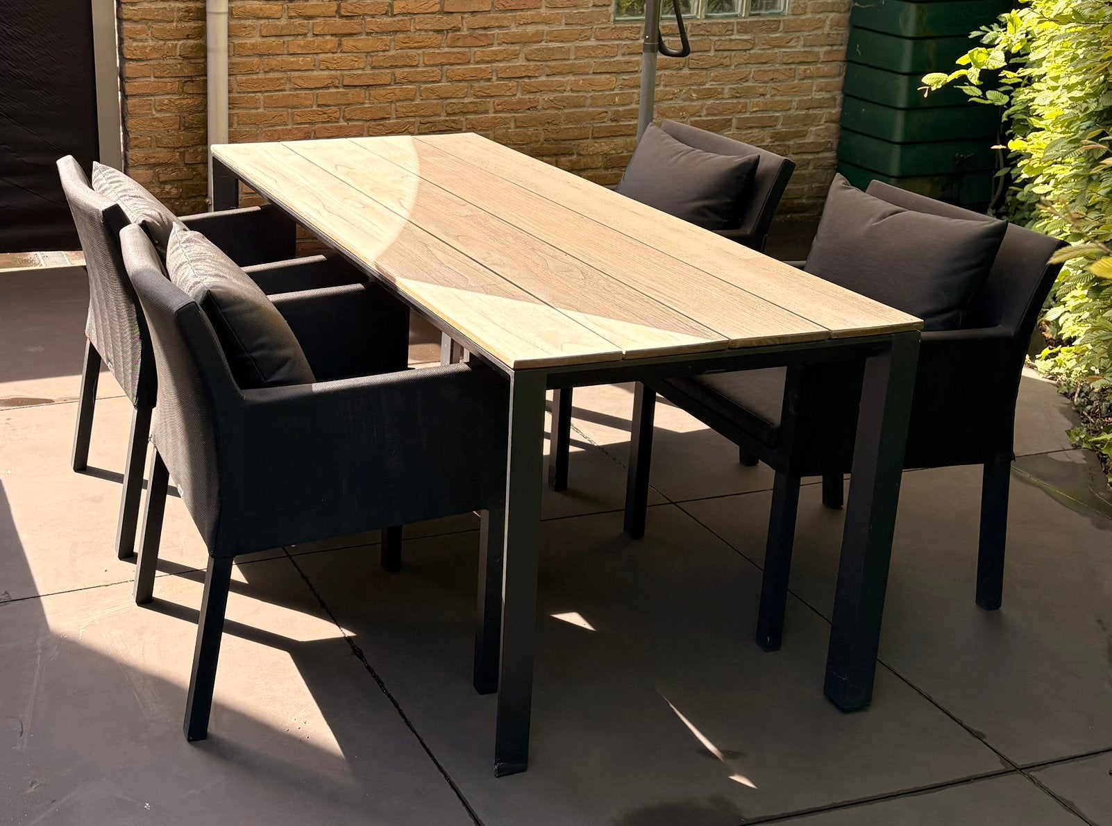 Tuintafel met 4 loungezetels, Ophalen, 6 zitplaatsen, Aluminium, Zo goed als nieuw