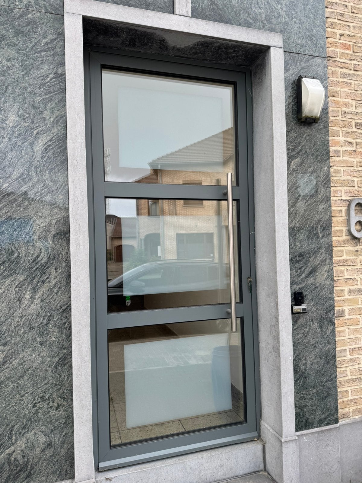 Alu deur met dubbel glas, Bricolage & Construction, Enlèvement, Comme neuf, Verre