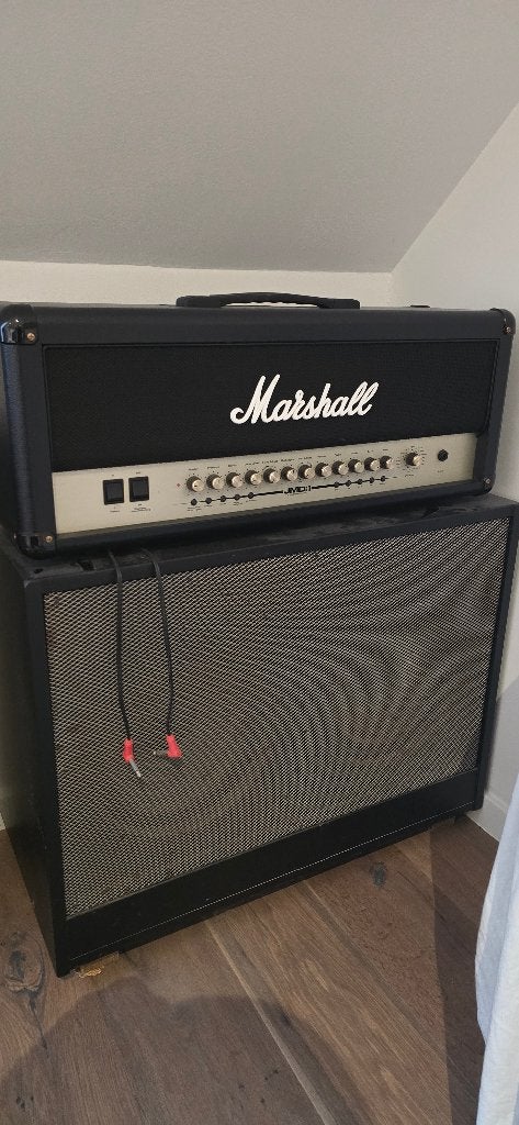 Marshall head en cabinet, Musique & Instruments, Enlèvement, Comme neuf, Guitare, 50 à 100 watts