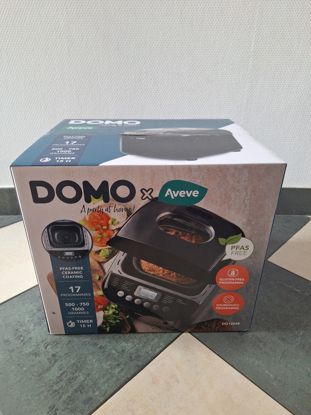 DOMO Broodbakmachine 500-750-1000gr - 17 programma's, Ophalen, Nieuw, Warmhoudfunctie