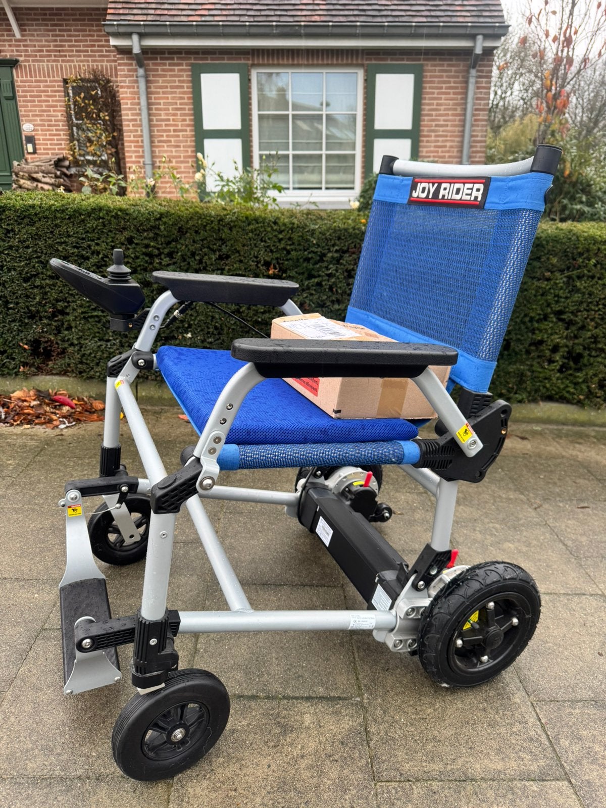 JOY RIDER Electrische Rolstoel – Opvouwbaar Lichtgewicht, Ophalen of Verzenden, Zo goed als nieuw, Elektrische rolstoel