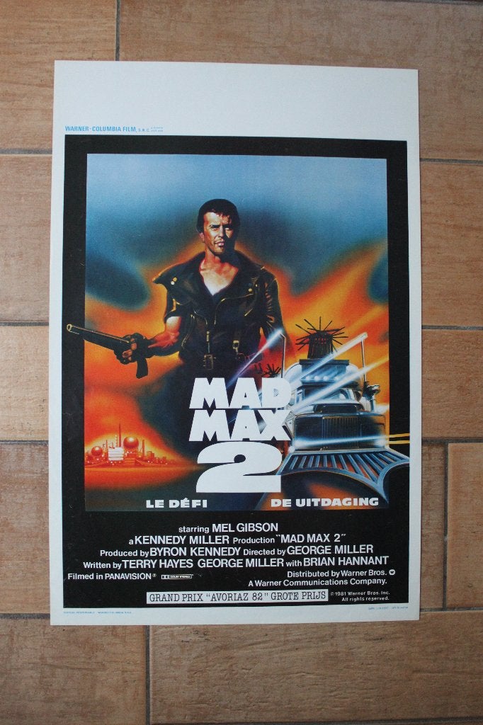 filmaffiche Mel Gibson Mad Max 2 filmposter, Rechthoekig Staand, Ophalen of Verzenden, Zo goed als nieuw, A1 t/m A3