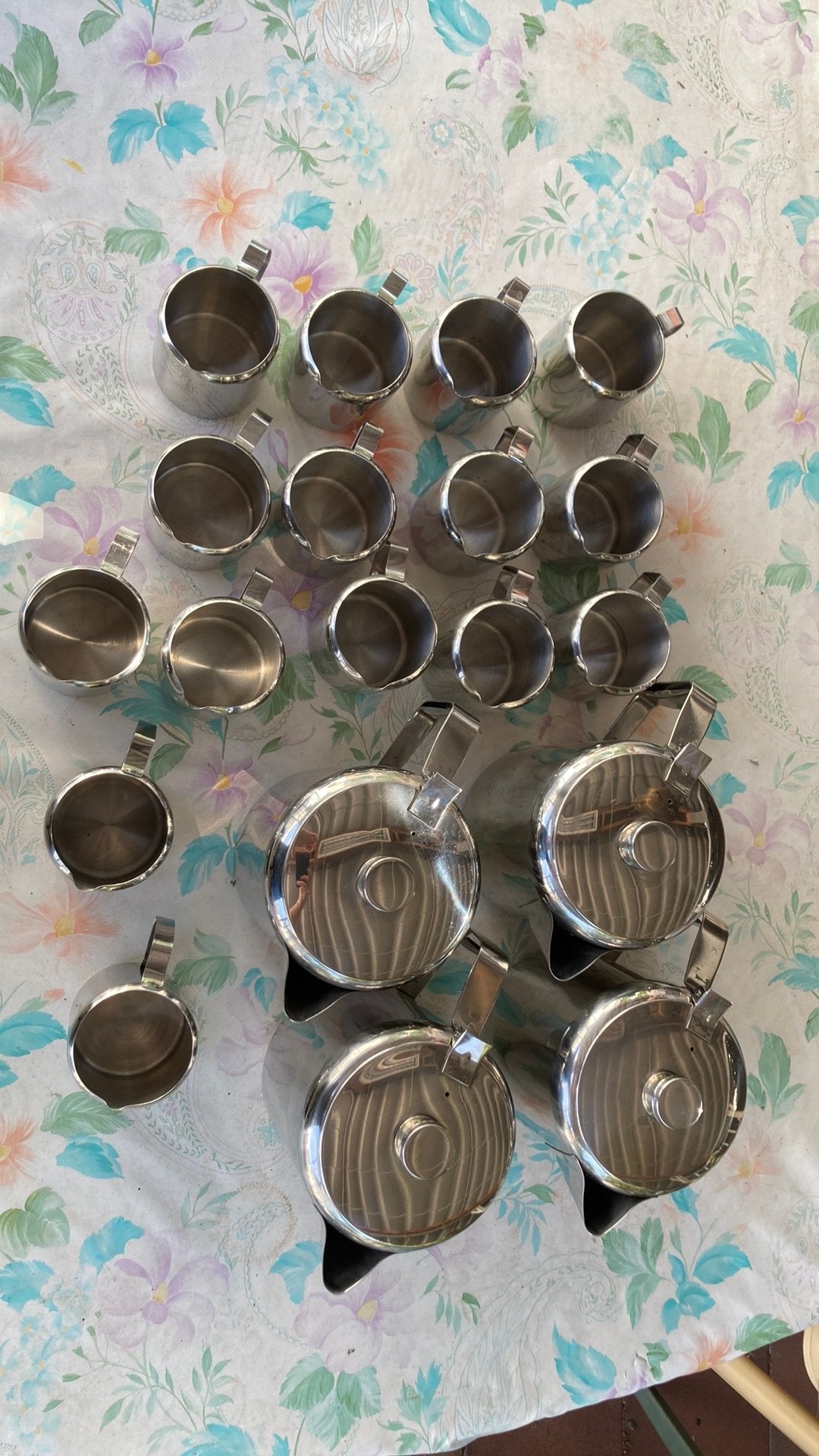Inox koffiepotten en melkkannetjes, Huis en Inrichting, Keuken | Keukenbenodigdheden, Ophalen, Zo goed als nieuw