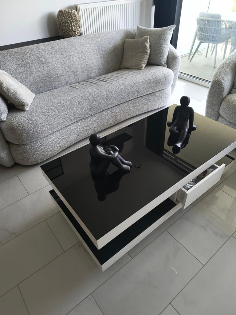 table basse, 100 à 150 cm, Moins de 50 cm, Comme neuf, Verre