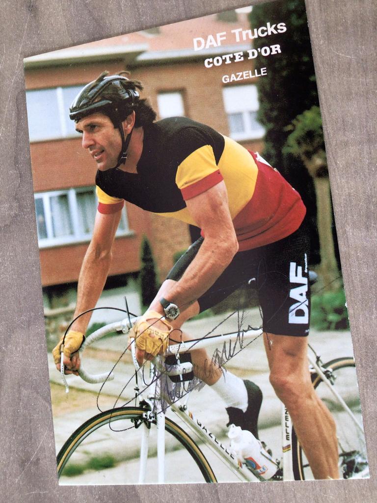 Wielerkaart bk 1981 team daf roger de vlaeminck signe, Verzenden