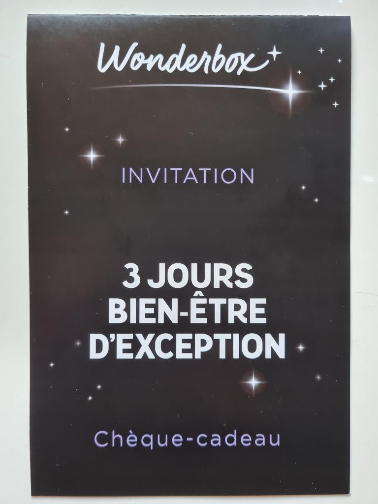 Wonderbox - 3 Jours Bien-Être D'Exception, Tickets & Billets, Deux personnes, 2 nuitées